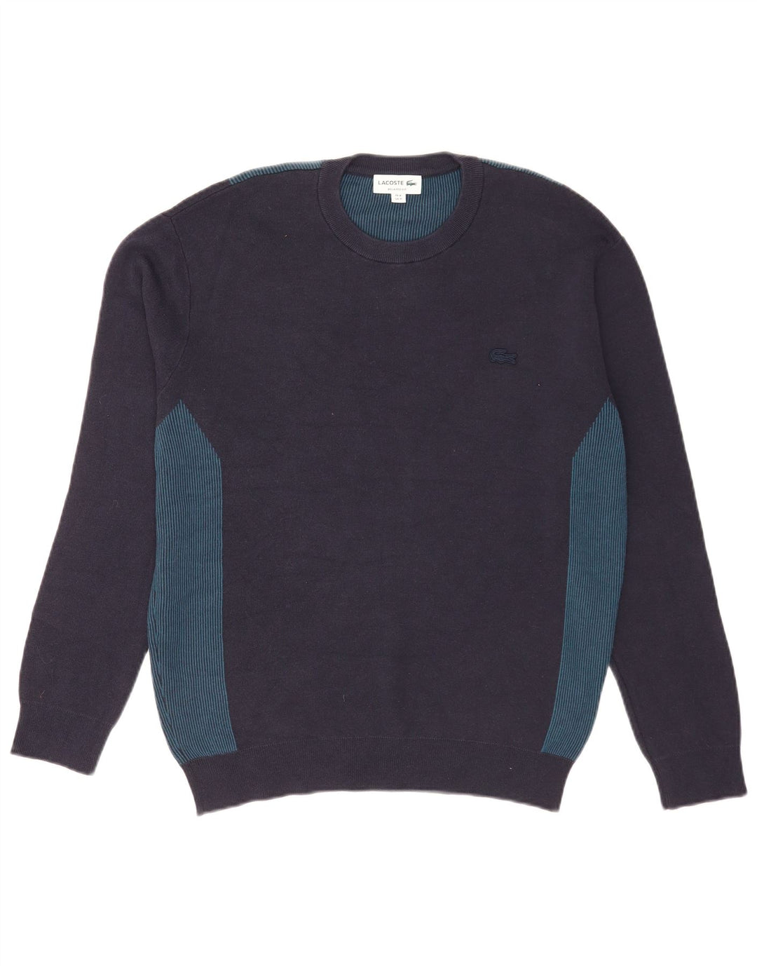 Męski sweter Lacoste z okrągłym dekoltem, rozmiar 4, średni granatowy kolor