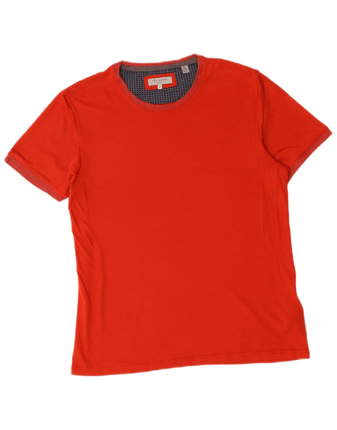 Ted Baker Męski T-shirt, rozmiar 4, duży, czerwony, bawełniany