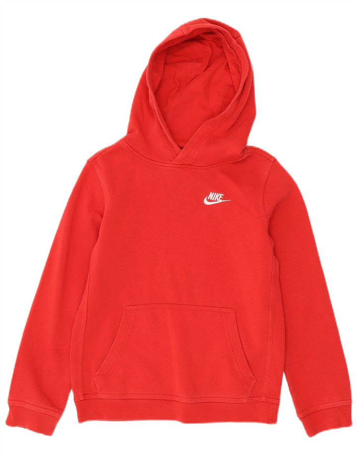 Chłopięcy sweter z kapturem Nike 10-11 lat, średni czerwony, bawełniany