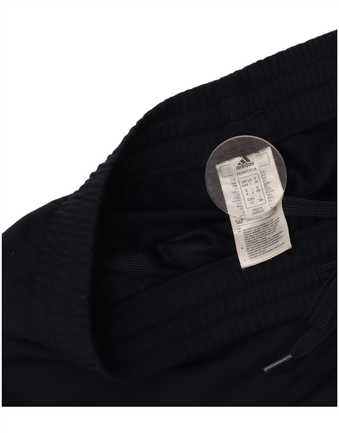 Męskie spodnie dresowe ADIDAS Primegreen Joggers UK 44/46, duże, granatowe