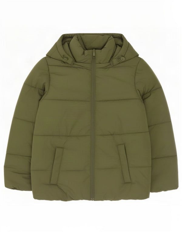 Marks & Spencer Damska kurtka z kapturem, oversize, wyściełana UK 10, mała, zielona