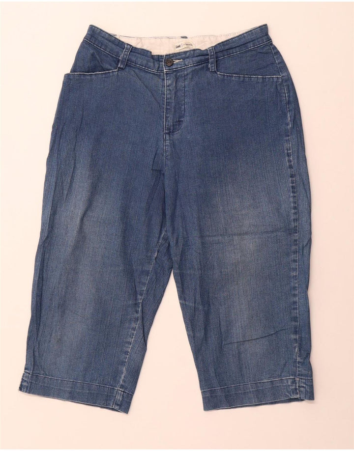 Damskie dżinsy Lee Petite Capri US 8 Medium W30 L18 Niebieska bawełna