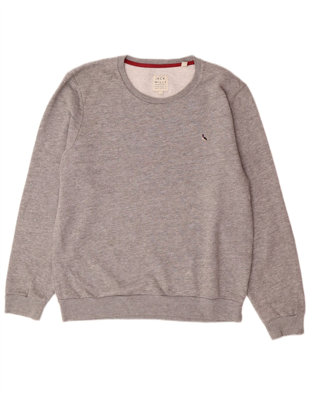Męska bluza JACK WILLS Sweter średnioszary, bawełniany w cętki