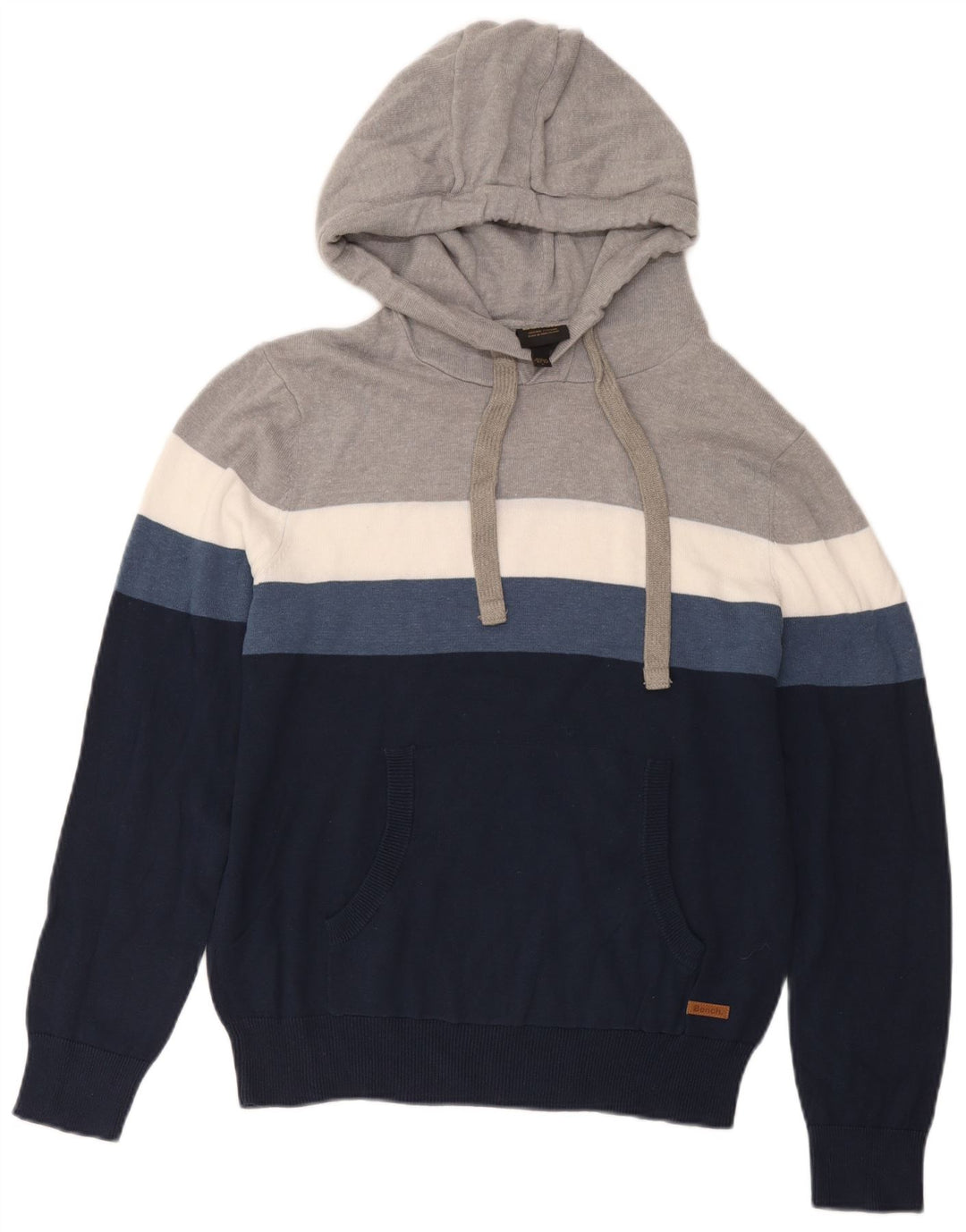 Męski sweter z kapturem Bench, duży, wielobarwny, bawełniany z blokami kolorów