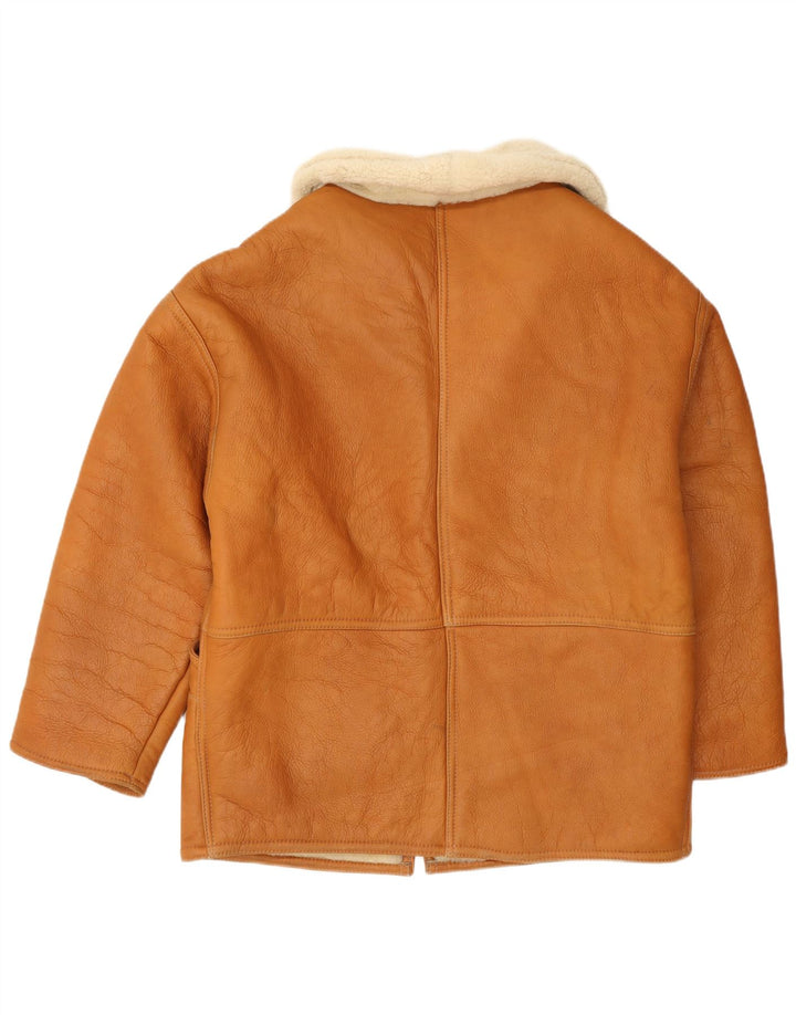 Vintage damska kurtka Shearling UK 18 XL Brązowa kurtka Shearling