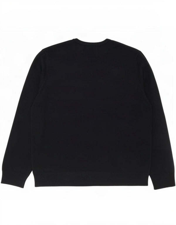 Marks & Spencer Męski sweter z okrągłym dekoltem 2XL Granatowy akryl