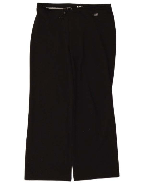 Damskie spodnie dresowe z szeroką nogawką OASIS, duże W32 L28, czarny poliamid