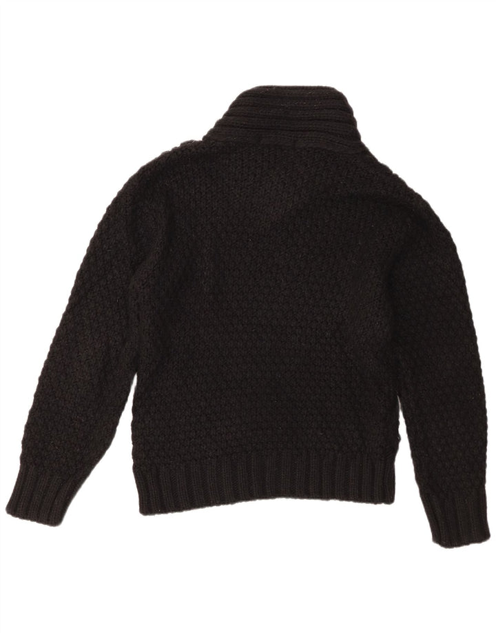 Męski sweter Zara z dekoltem w kształcie litery V, średni czarny akryl