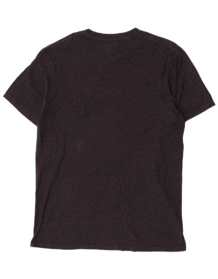 Converse Męski T-shirt Regular Graphic Top Średni Czarny Bawełniany Muzyka