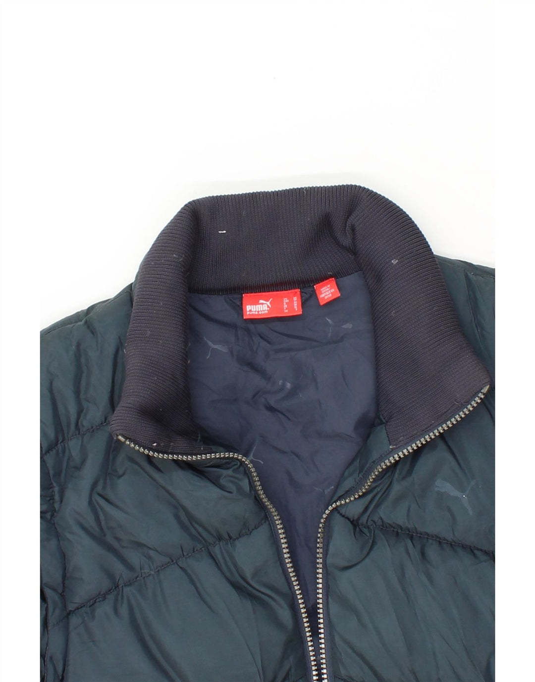 PUMA Womens Padded Jacket UK 8 Small Blue Vintage Puma and Second-Hand Puma from Messina Hembry 