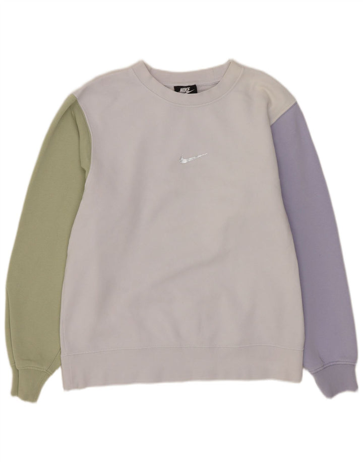 Damski sweter oversize Nike UK 6 XS, wielokolorowy, z blokami kolorów