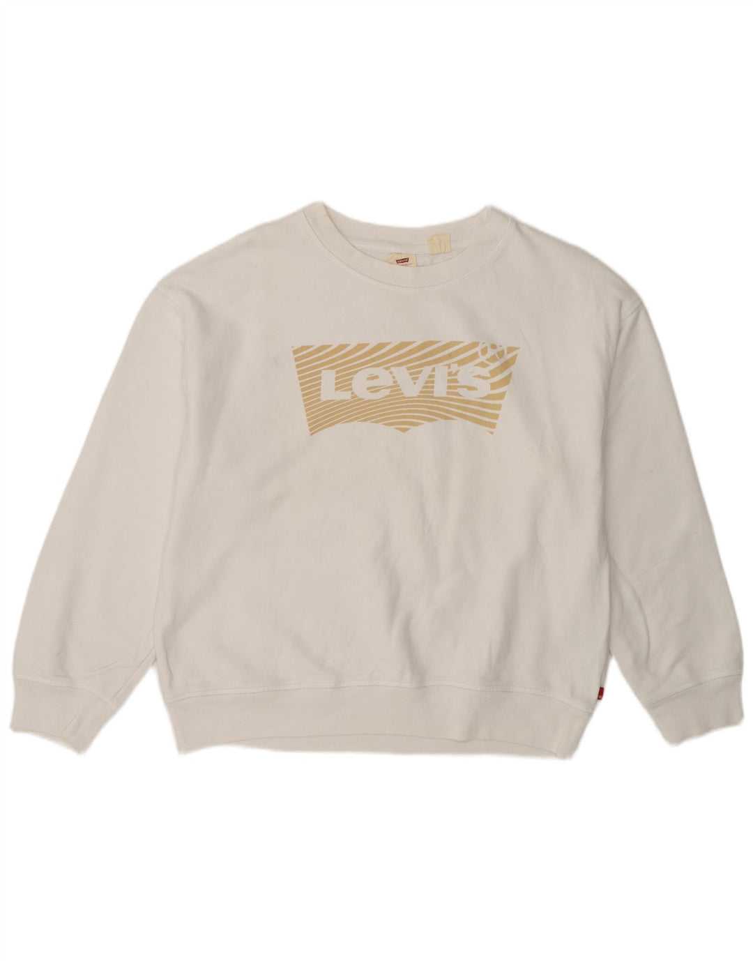 Damska bluza Levi's z grafiką oversize, UK 14, średnia biała bawełna