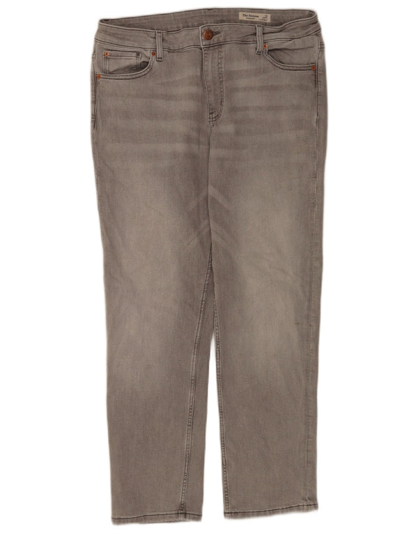 Marks & Spencer Damskie The Sienna Straight Jeans UK 16 Large W34 L27 Szary