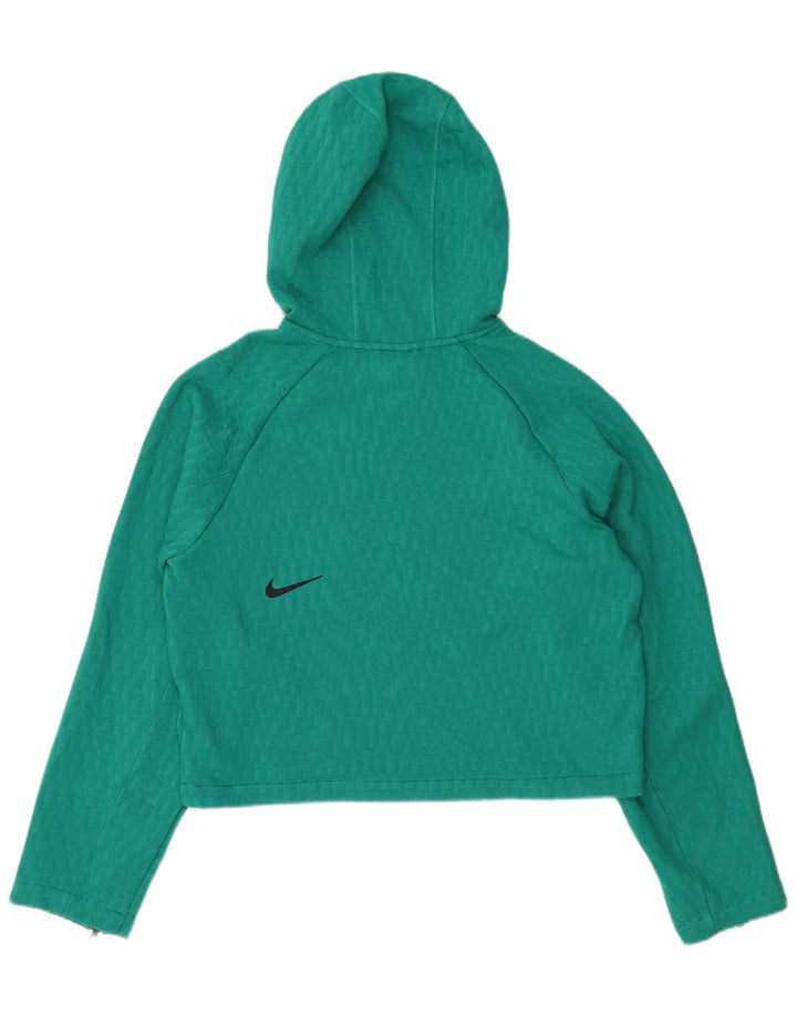 Damski sweter z kapturem NIKE, oversize, UK 10, mały, zielony, poliester