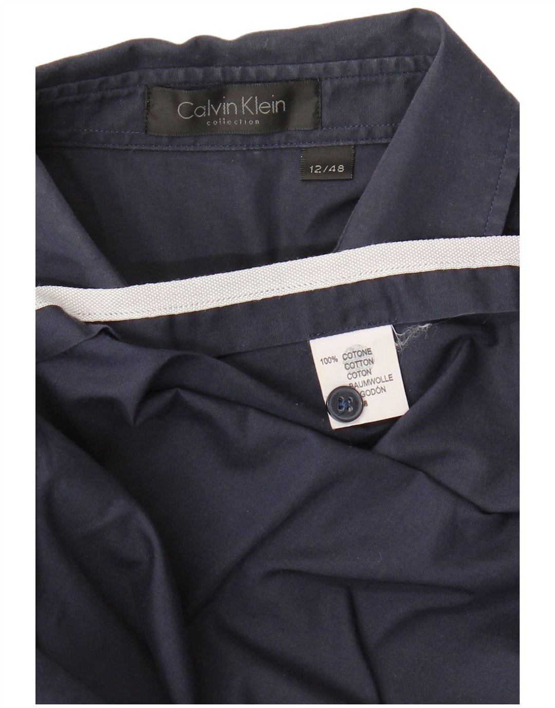 Koszula damska Calvin Klein US 12, duża, granatowa, bawełniana