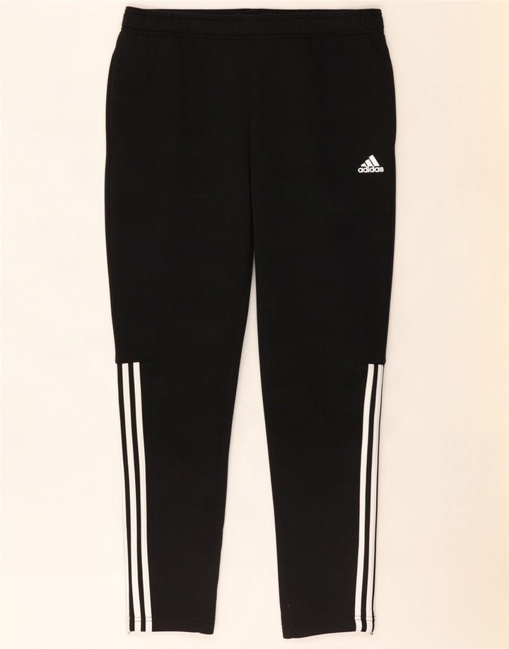 Męskie spodnie dresowe Adidas, duże, czarne, poliestrowe