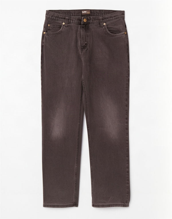 Męskie jeansy Lee Brooklyn Straight W33 L31, czarne, bawełniane
