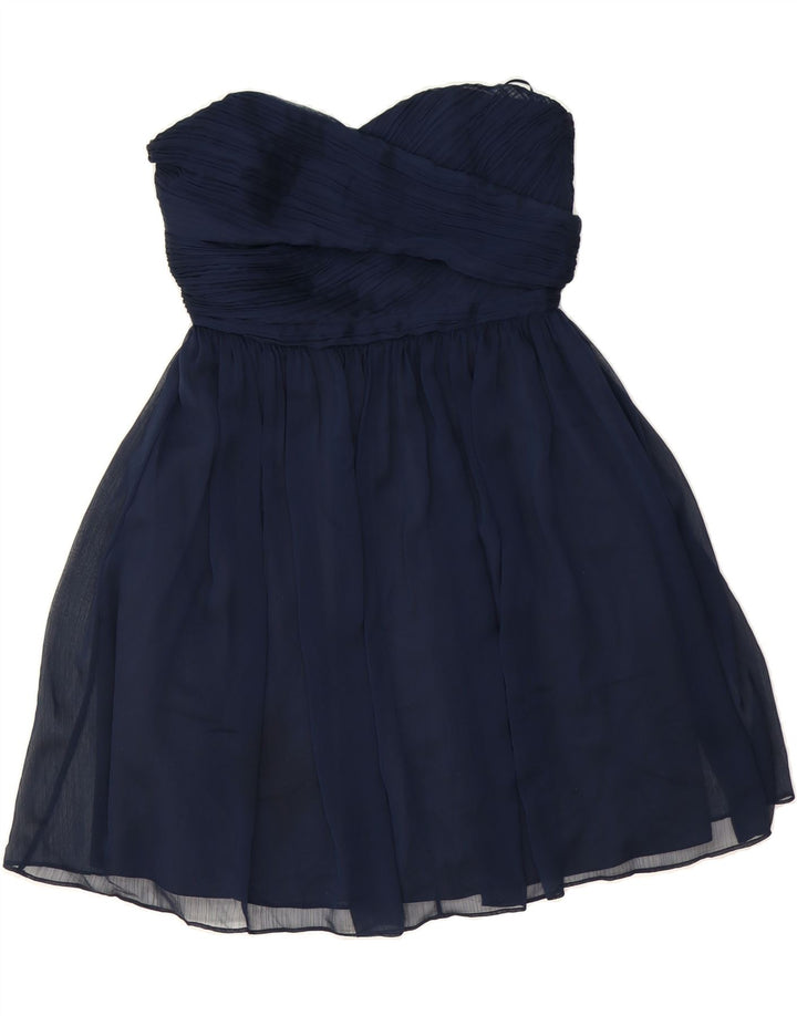 J. CREW Womens Strapless Dress US 8 Medium Navy Blue Polyester Vintage J. Crew and Second-Hand J. Crew from Messina Hembry 