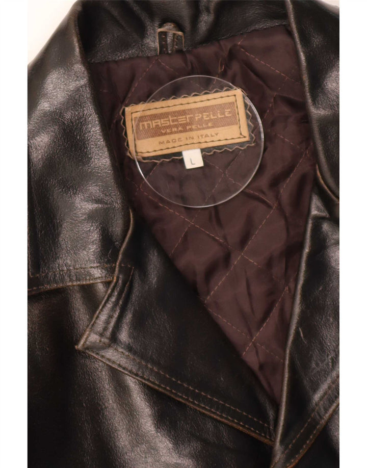 Masterpelle Męska kurtka skórzana UK 40 Large Brown