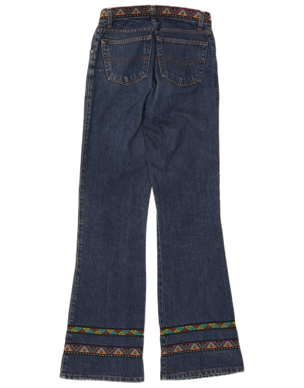 Damskie jeansy Bootcut ESISTO IT 44 Medium W30 L34 Niebieskie geometryczne bawełniane