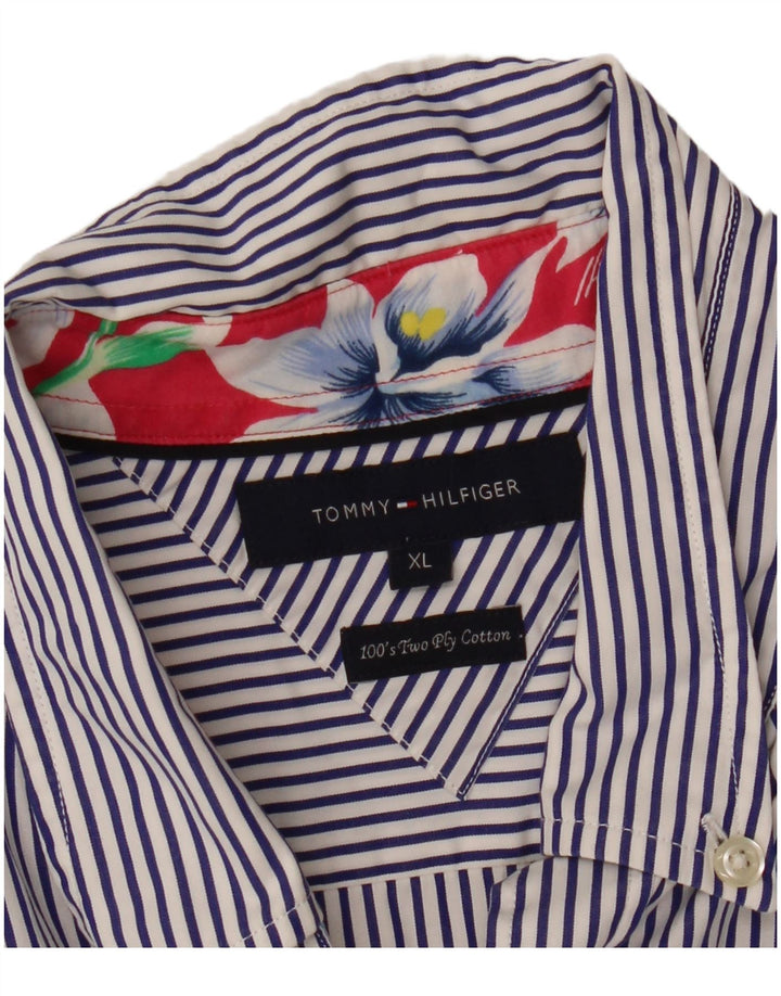 Koszula męska Tommy Hilfiger XL, bawełniana w niebieskie paski