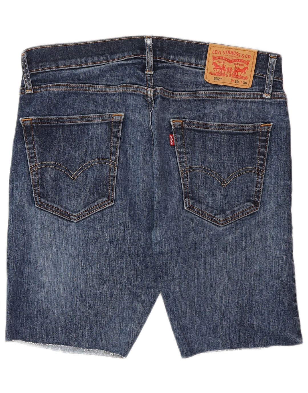 Męskie spodenki jeansowe LEVI'S 502 W33 Średnioniebieskie, bawełniane