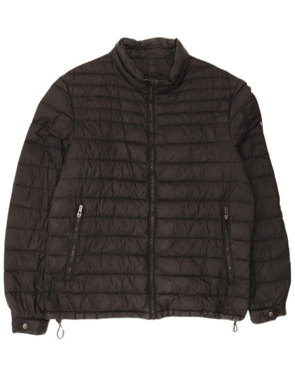 Męska ocieplana kurtka Massimo Dutti UK 40, duża, czarna, nylonowa
