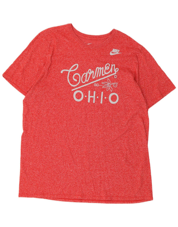 T-shirt męski Nike Ohio o regularnym kroju z grafiką, 2XL, czerwony, bawełniany