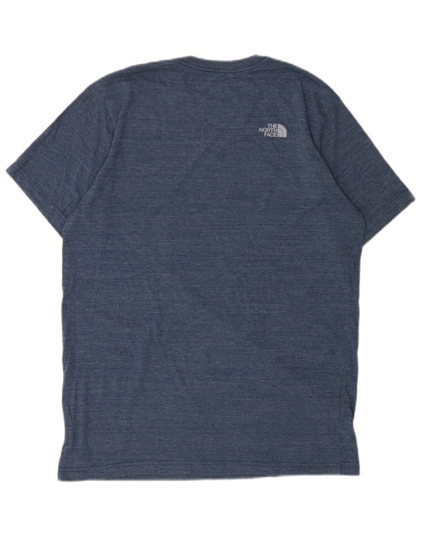 Męski t-shirt z grafiką The North Face o dopasowanym kroju, duży, niebieski nakrapiany