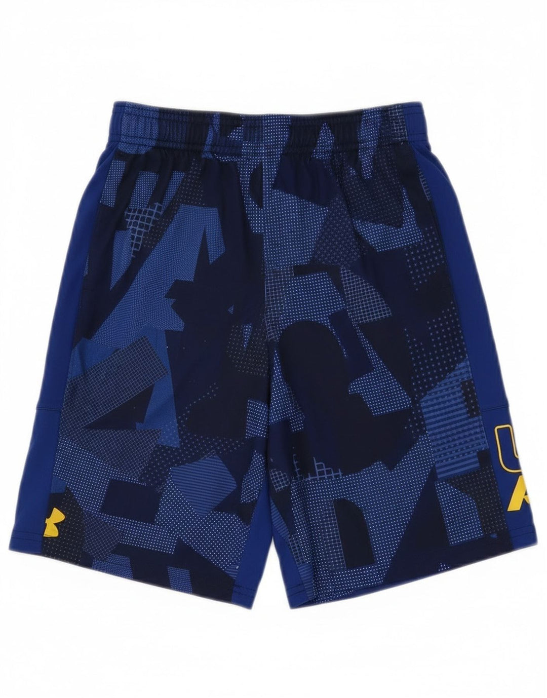 Chłopięce spodenki sportowe Under Armour Graphic 9-10 lat, średnie niebieskie geometryczne