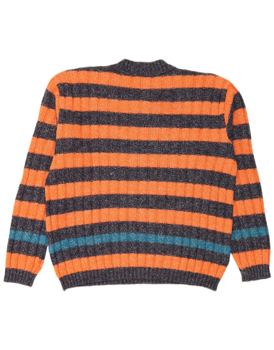 Męski sweter Levi's z dekoltem w szpic i małą pomarańczową wełną z alpaki w paski