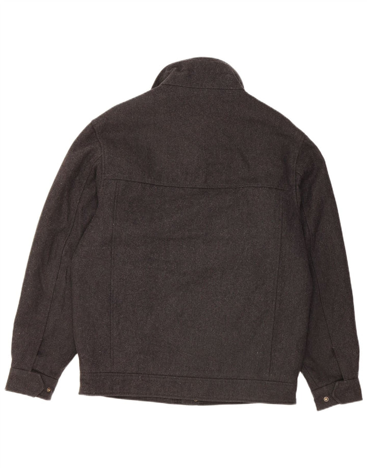 Męska kurtka wiatrówka London Fog Towne Bomber UK 38 Średnia szara wełna
