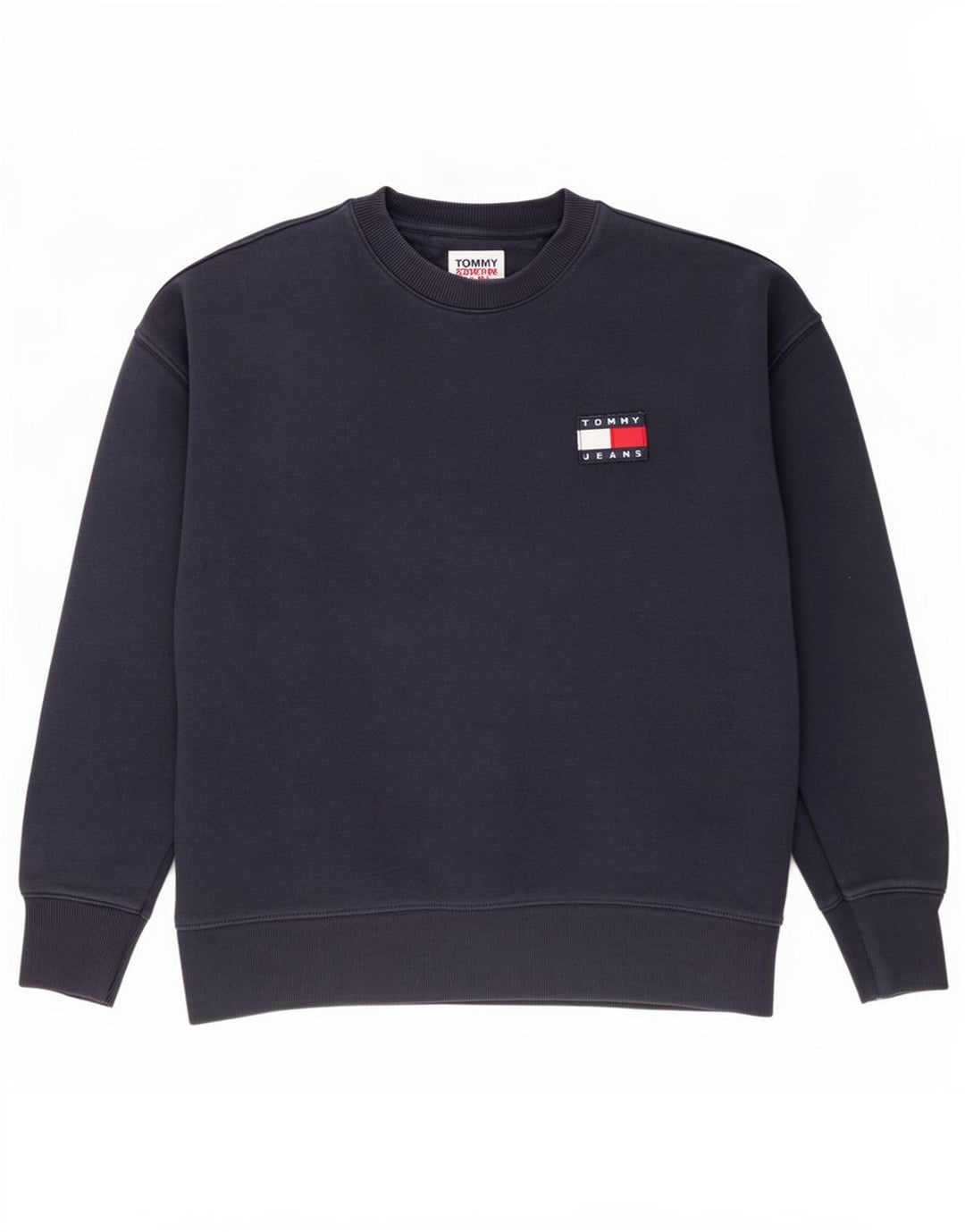 Męska bluza Tommy Hilfiger Sweter Średni granatowy, bawełniany