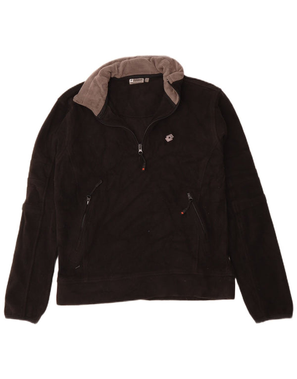 Damski sweter polarowy Lotto z zamkiem błyskawicznym UK 14, duży, czarny poliester