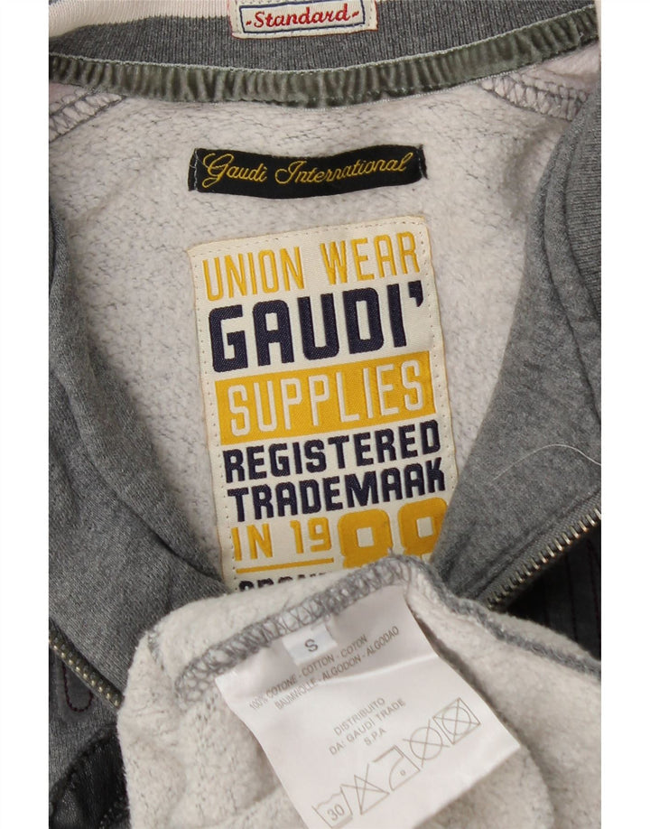 Damska kurtka dresowa Gaudi Graphic UK 10, mała, szara, z blokami kolorów