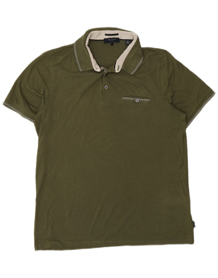 Męska koszulka polo Ted Baker, rozmiar 4, duża, bawełniana khaki
