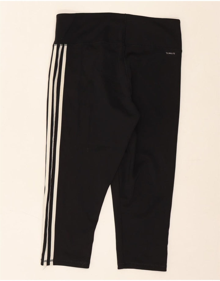 ADIDAS Womens Climalite Capri Leggings UK 16/18 Large  Black Polyester Vintage Adidas and Second-Hand Adidas from Messina Hembry 