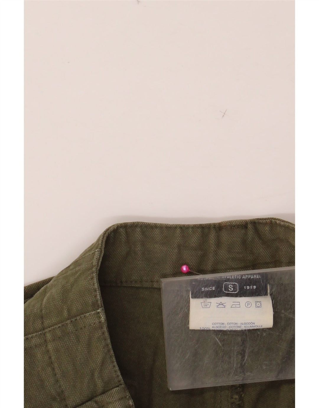 Męskie proste spodnie chino CHAMPION małe W32 L32 khaki bawełna