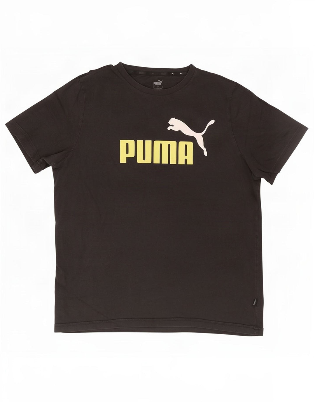 Męski T-shirt z grafiką Puma, duży, czarny, bawełniany
