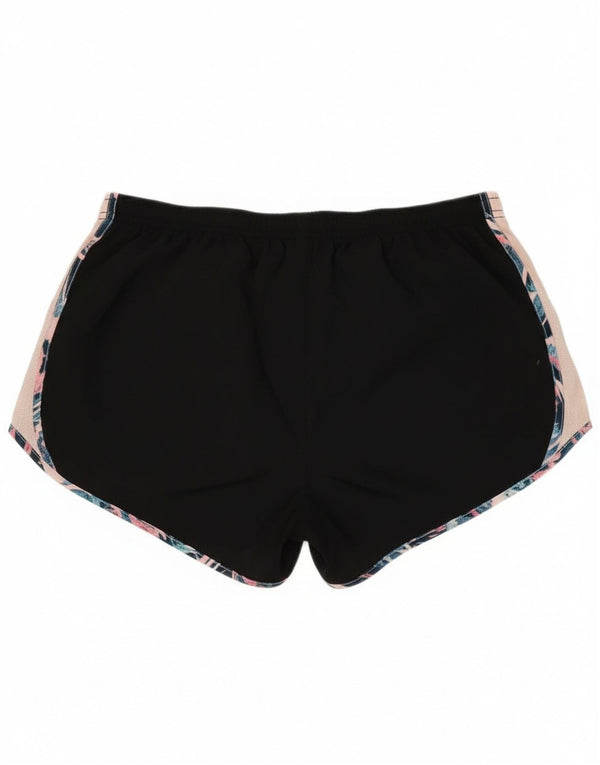 Damskie spodenki sportowe Nike Dri Fit UK 14, duży czarny poliester z blokami kolorów