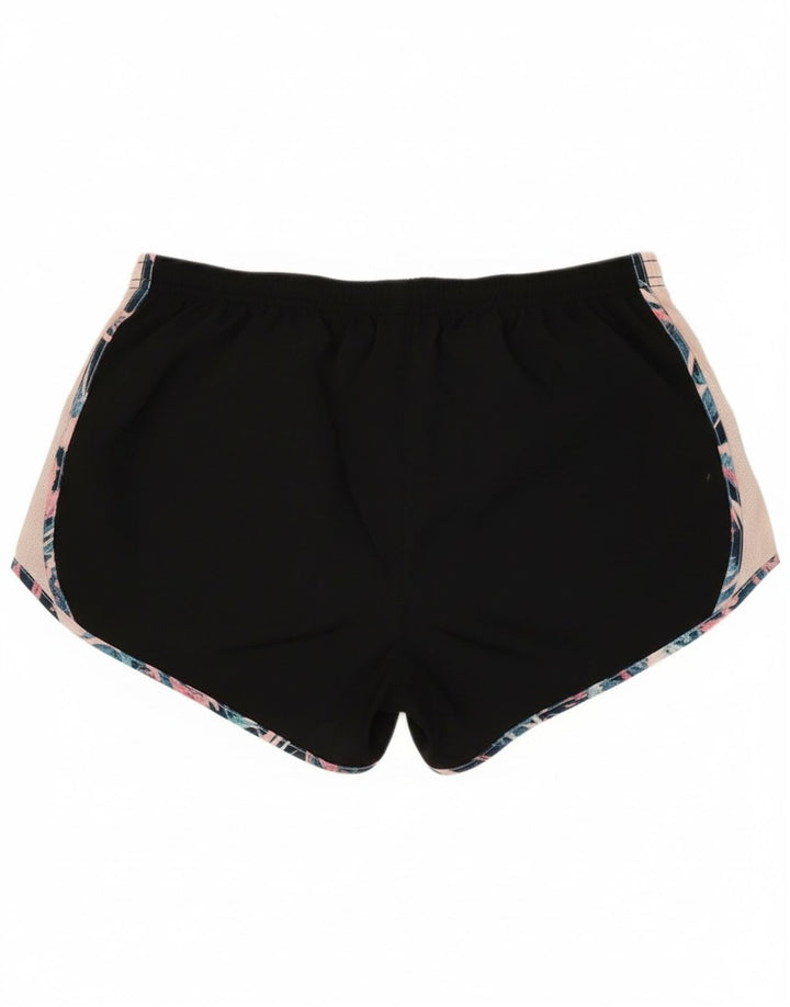 Damskie spodenki sportowe Nike Dri Fit UK 14, duży czarny poliester z blokami kolorów