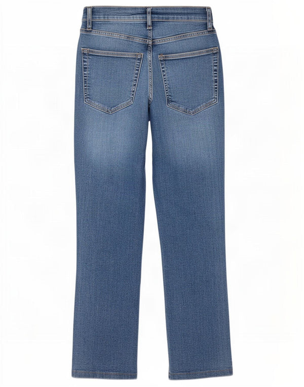 Damskie proste dżinsy Zara z wysokim stanem EU 34 2XS W24 L25 Niebieskie bawełniane