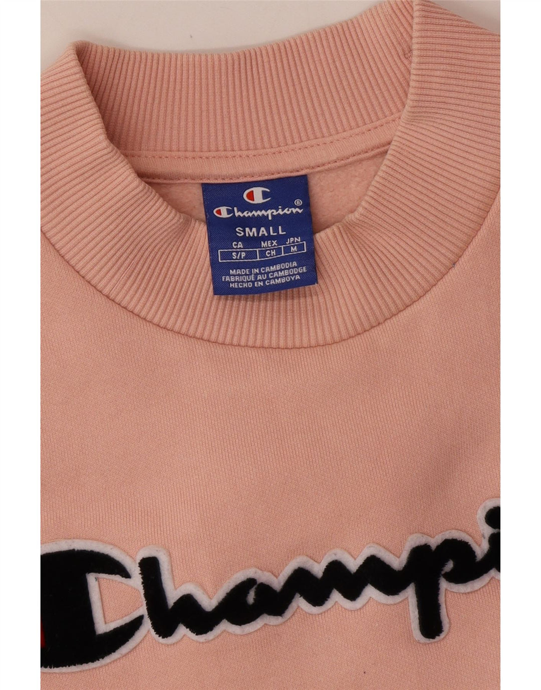 Damska bluza CHAMPION Crop Graphic Jumper UK 10 Small Pink