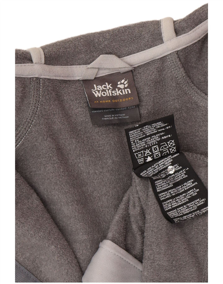Damski sweter z kapturem i zamkiem Jack Wolfskin UK 14/16, duży, szary poliester
