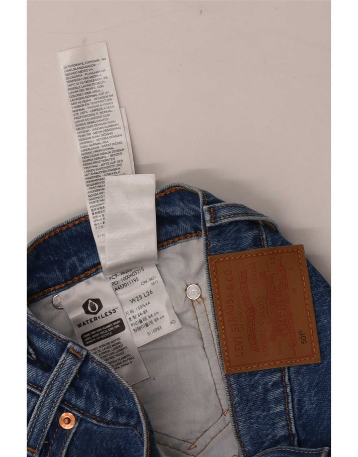 Damskie jeansy Levi's 501 Straight W25 L26 Niebieskie bawełniane
