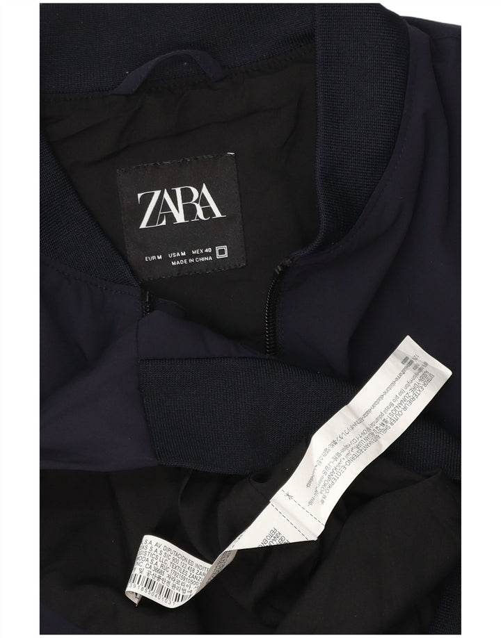 Męska kurtka bomberka Zara UK 38 Średni granatowy nylon