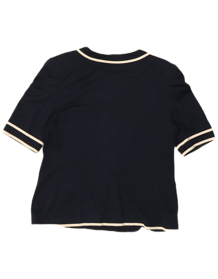 LUISA SPAGNOLI Damska marynarka z krótkim rękawem IT 44 Średni granat