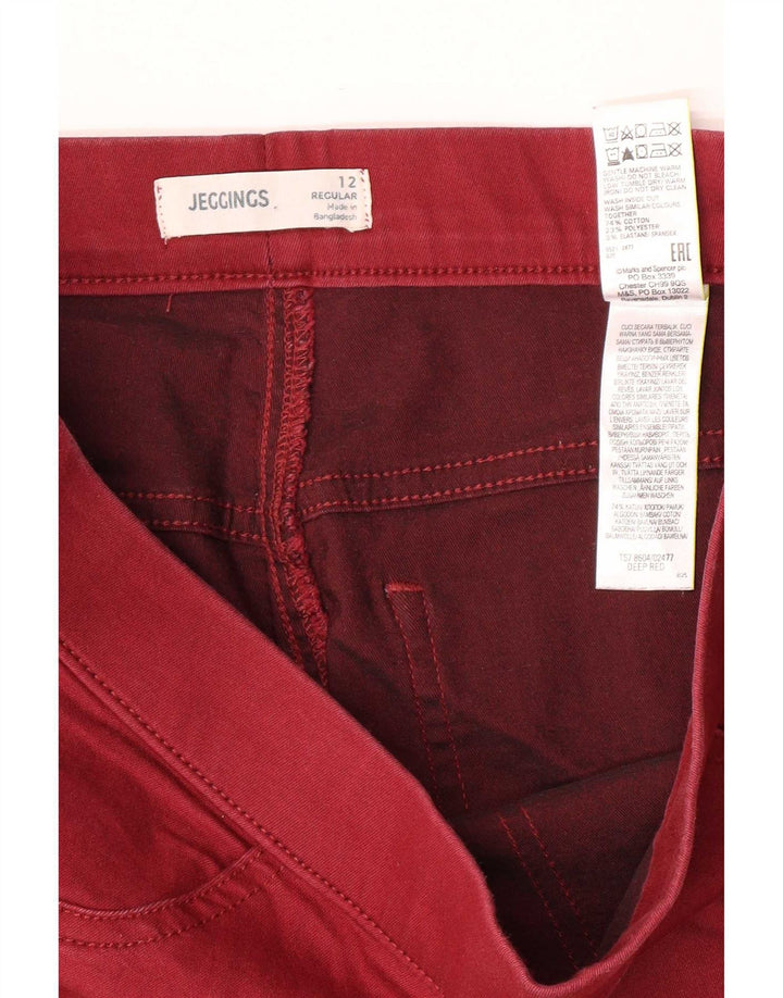 Marks & Spencer Damskie dżinsy Jegging UK 12 Medium W30 L28 Czerwona bawełna