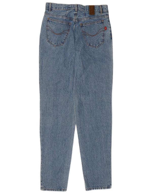 Vintage damskie dżinsy z wysokim stanem IT 48 XL W30 L32 niebieska bawełna