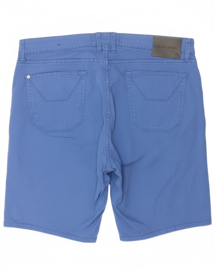 JECKERSON Mens Casual Shorts W36 Large  Blue Cotton